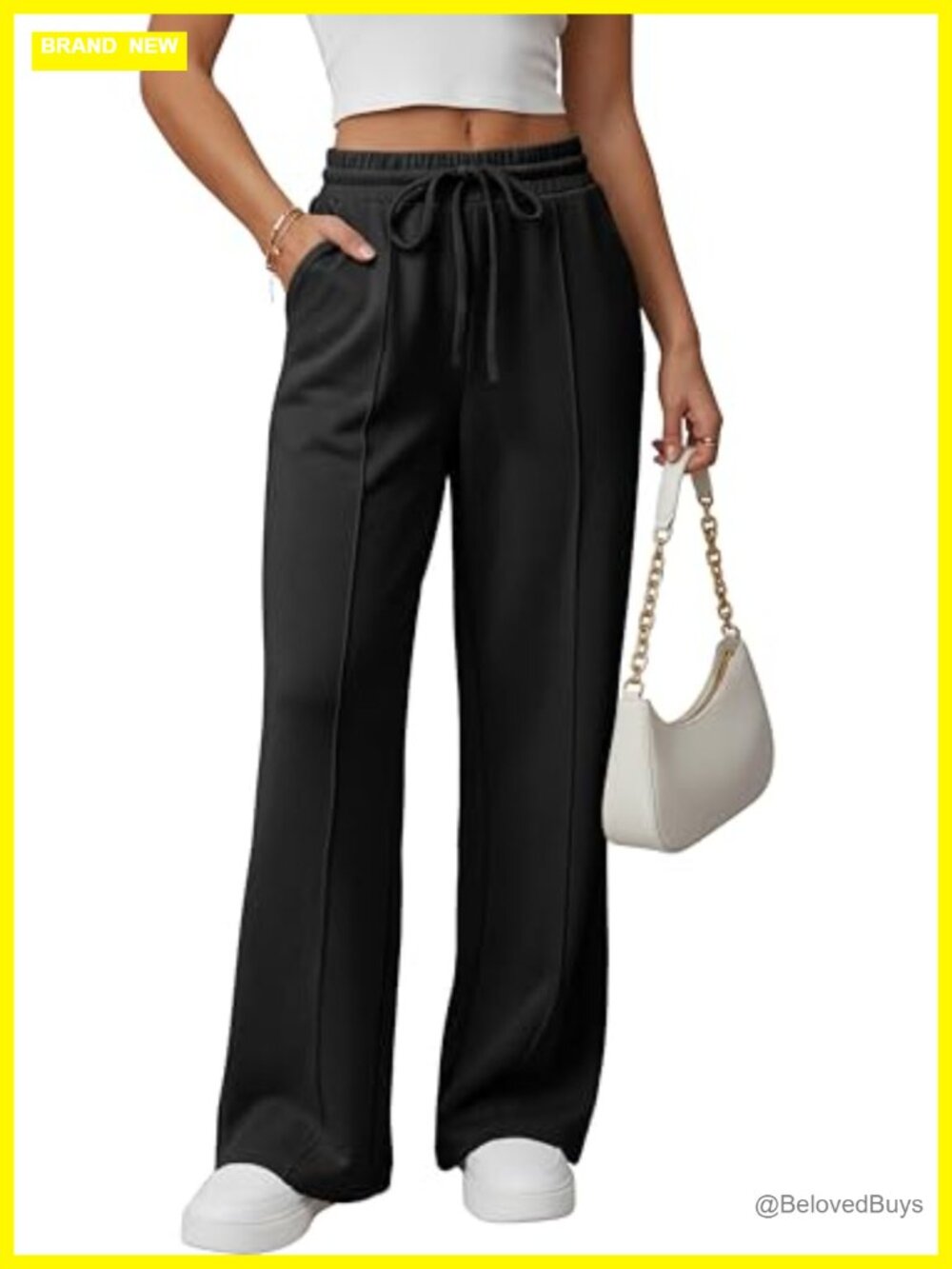 Wide Leg Sweatpants Women Drawstring High Waist Lounge Athletic Pants